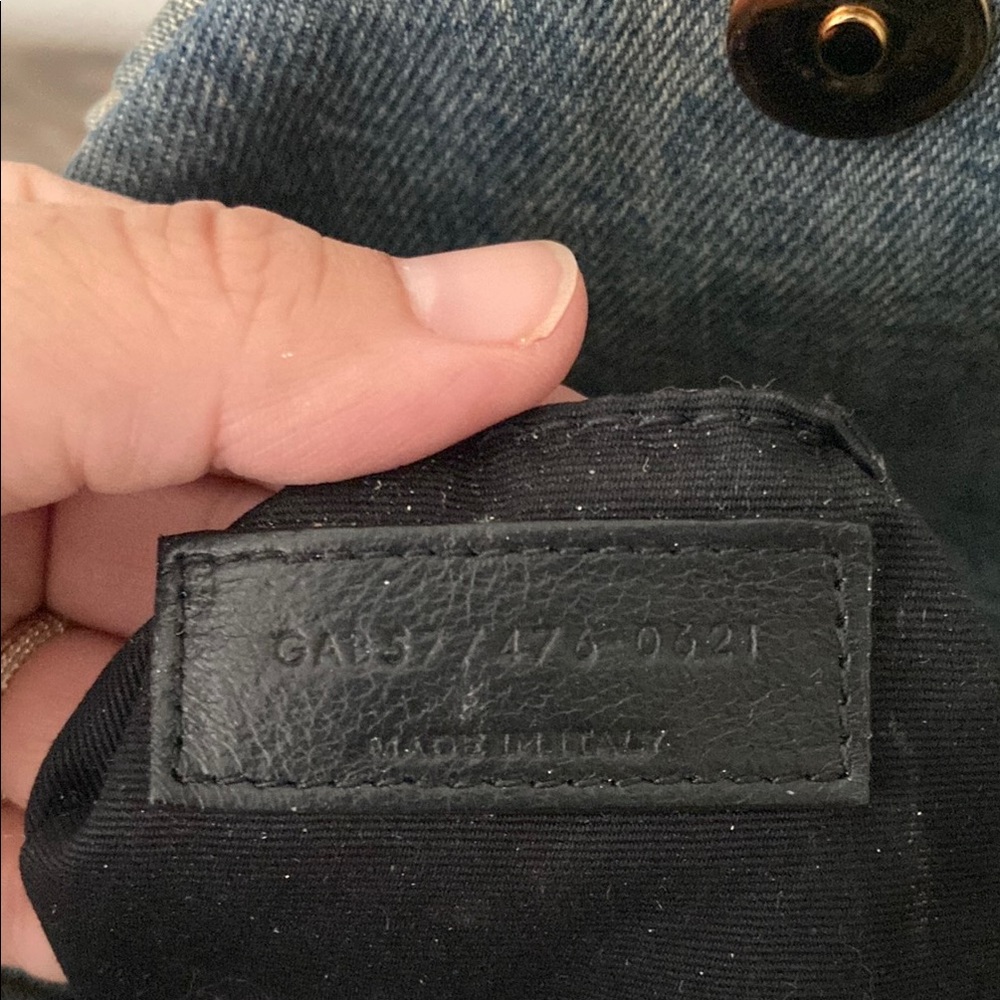 Yves Saint Laurent Denim Quilted Small Loulou Puffer Monogram Chain Satchel - Picture 7 of 11